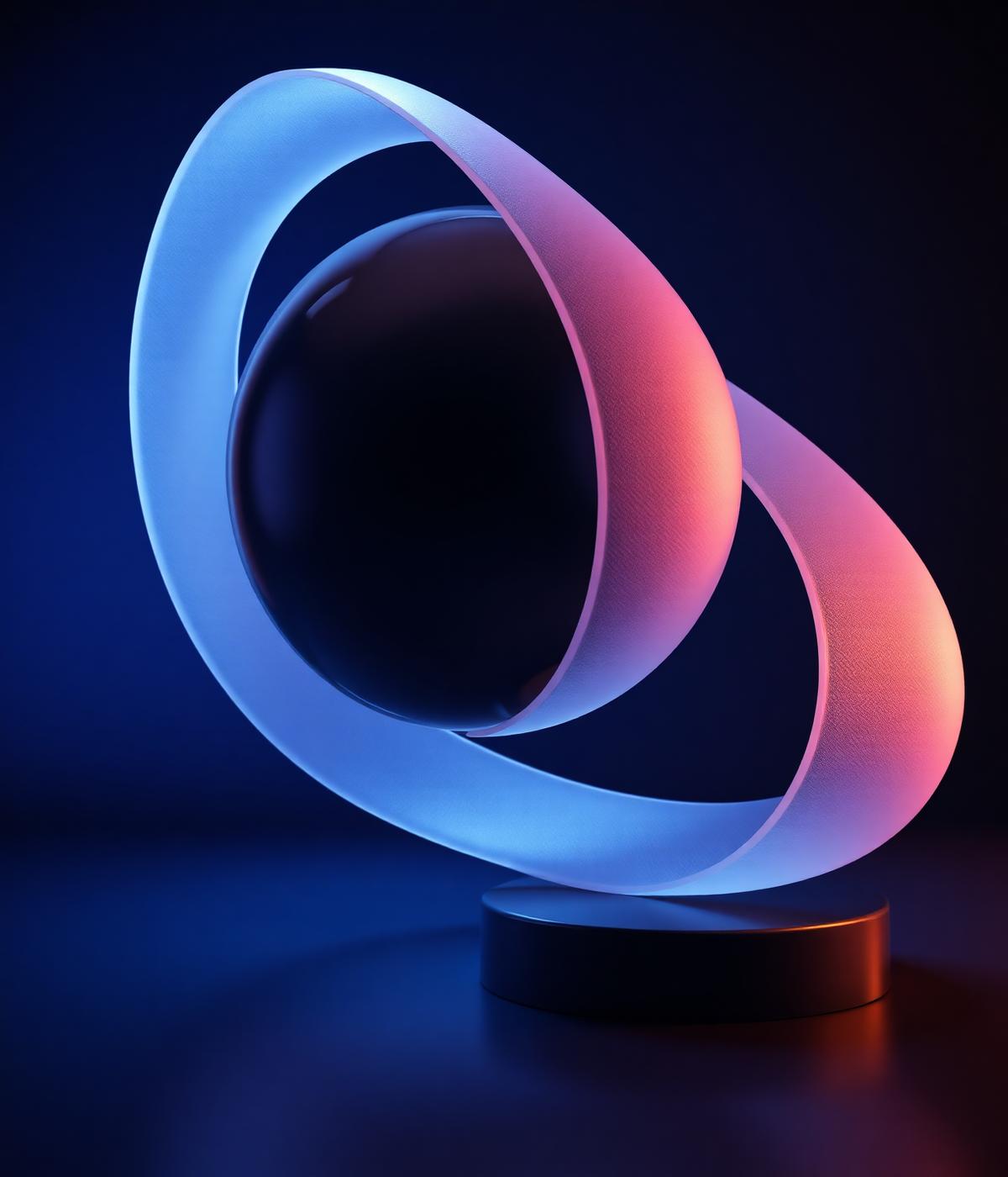 Sculptural glass form representing a creator venture portfolio